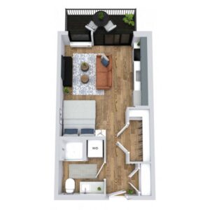 0 bedroom apartment for rent