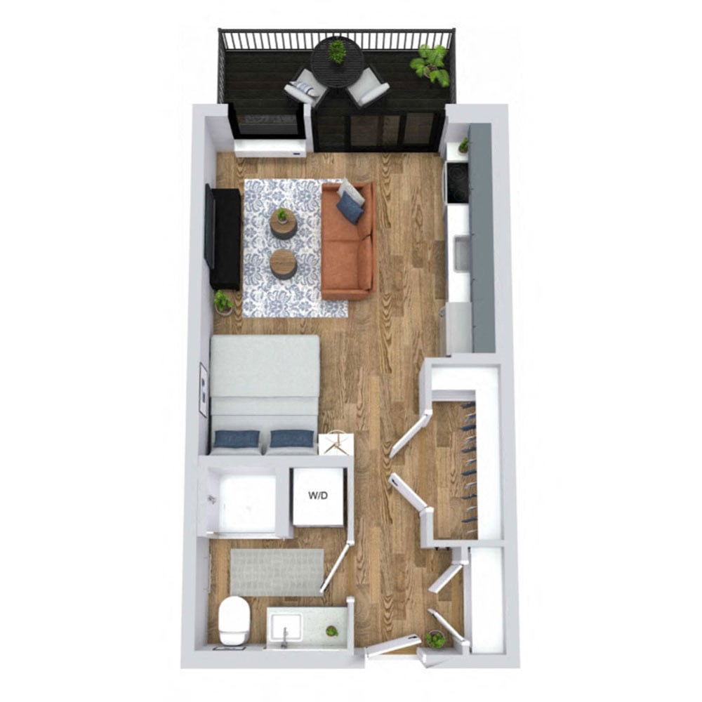 0 bedroom apartment for rent