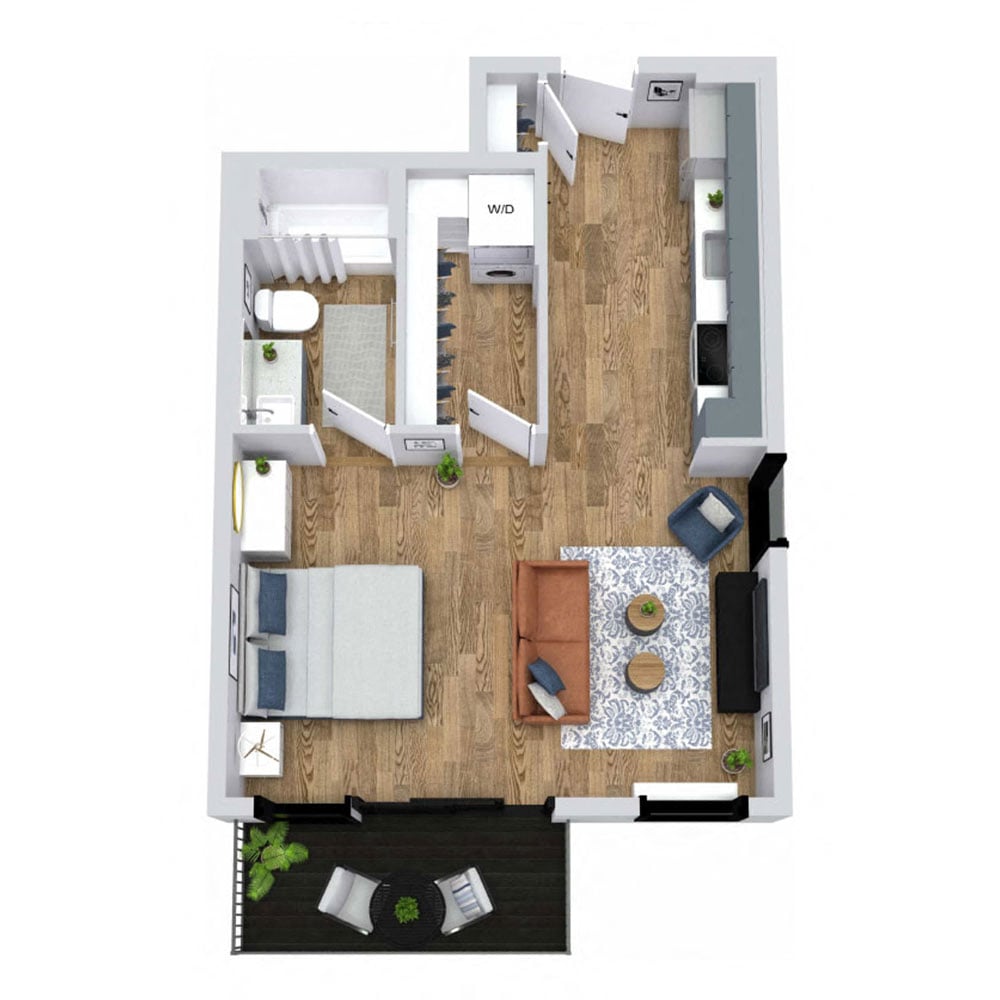 0 bedroom apartment for rent